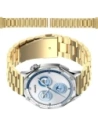 Pasek ze stali nierdzewnej Bizon Strap Watch Aura do Smartwatcha 22 mm złoty