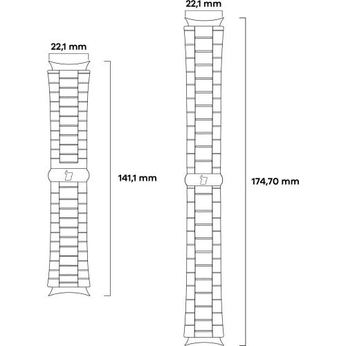 Kup Pasek ze stali nierdzewnej Bizon Strap Watch Aura do Smartwatcha 22 mm złoty - BIZ8477 - {ean13} - Sklep Home Screen