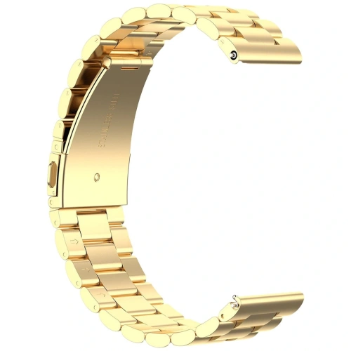 Kup Pasek ze stali nierdzewnej Bizon Strap Watch Aura do Smartwatcha 22 mm złoty - BIZ8477 - {ean13} - Sklep Home Screen
