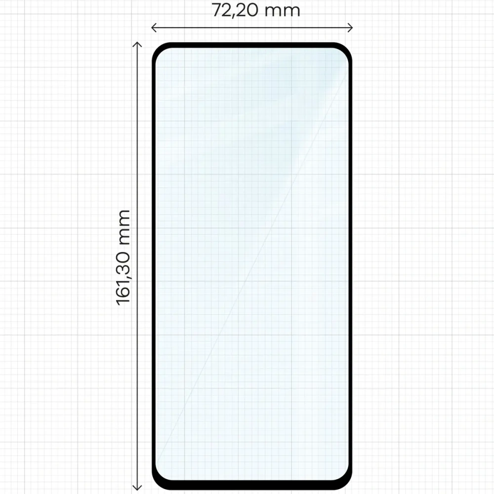 Szkło hartowane Bizon Glass Edge 2 do Motorola Moto G15 / G15 Power / G05 / E15 czarna ramka