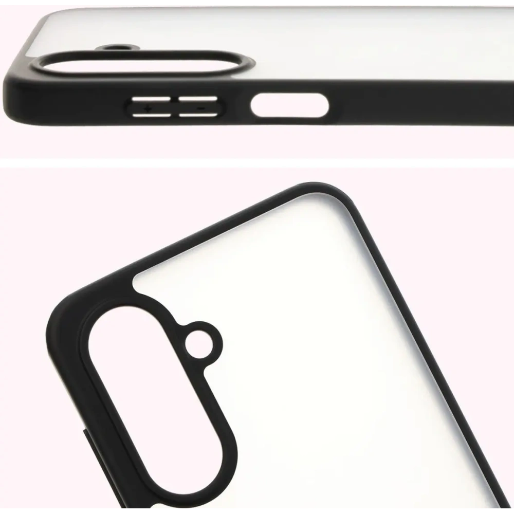 Etui Bizon Case Angelo do Samsung Galaxy A26 5G przydymione z czarną ramką