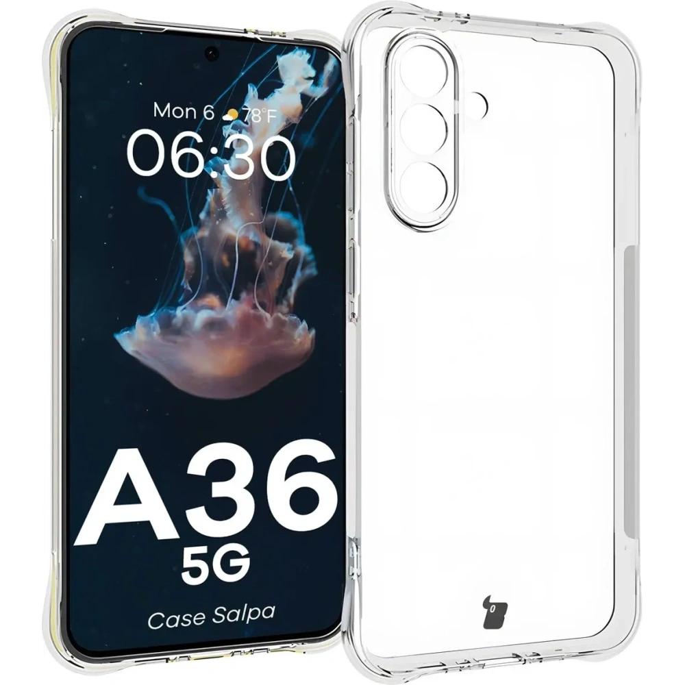 Elastyczne etui Bizon Case Salpa do Samsung Galaxy A36 5G przezroczyste