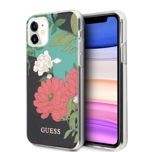 Kup Guess Apple Tasche GUHCN61IMLFL01 iPhone 11 schwarz/schwarz N°1 Flower Collection - GUE473BLK - {ean13} - Sklep Home Screen