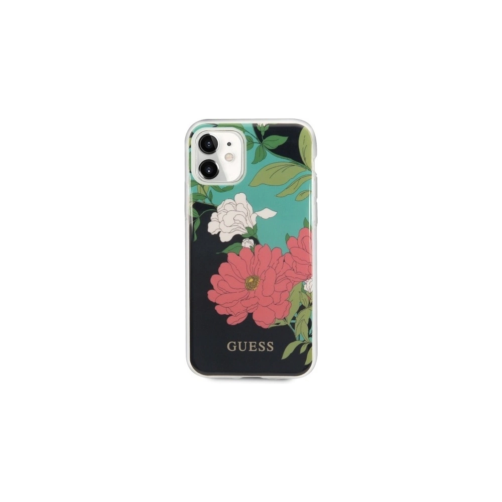 Etui Guess GUHCN61IMLFL01 Apple iPhone 11 czarny/black N°1 Flower Collection