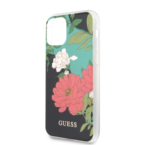 Buy Guess GUHCN61IMLFL01 Apple iPhone 11 black N°1 Flower Collection - GUE473BLK - {ean13} - Home Screen Store Europe