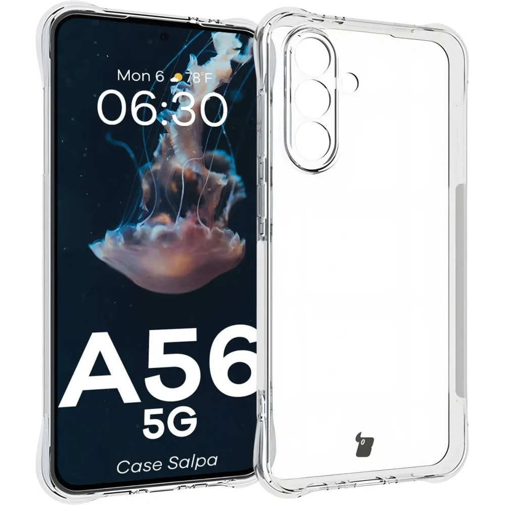 Elastyczne etui Bizon Case Salpa do Samsung Galaxy A56 5G przezroczyste