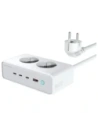 4smarts 6in1 hosszabbító kábel 2xAC, USB-A, 3xUSB-C 65W GaN fehér