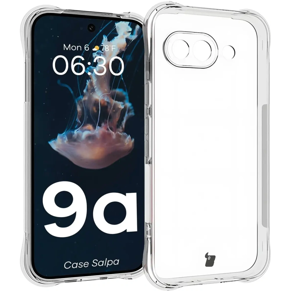 Elastyczne etui Bizon Case Salpa do Google Pixel 9a przezroczyste