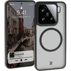 Kup Bizon Case MatteO Magnetic Xiaomi 15 transparent mit schwarzem Rahmen - BIZ8489 - {ean13} - Sklep Home Screen