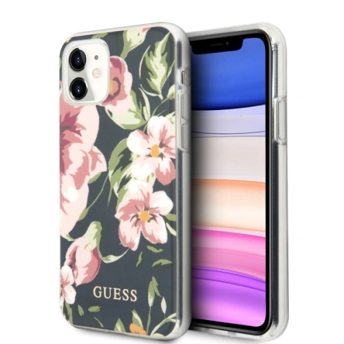Kup Etui Guess GUHCN61IMLFL03 Apple iPhone 11 granatowy/navy N°3 Flower Collection - GUE475NAV - {ean13} - Sklep Home Screen