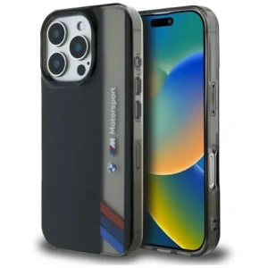 Kup Etui BMW Motorsport IML Vertical Stripe do Apple iPhone 16 Pro Max czarny - BMW812 - {ean13} - Sklep Home Screen