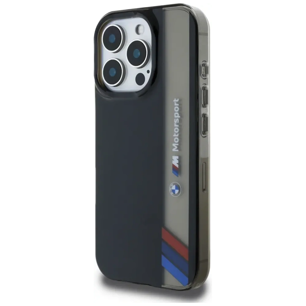 Etui BMW Motorsport IML Vertical Stripe do Apple iPhone 16 Pro Max czarny