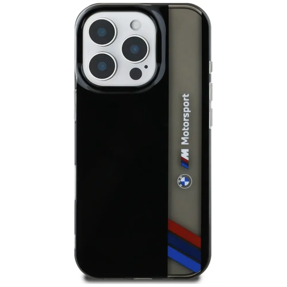 Etui BMW Motorsport IML Vertical Stripe do Apple iPhone 16 Pro Max czarny