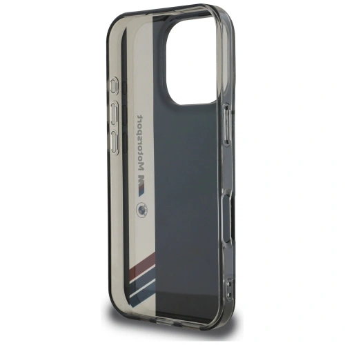 Kup BMW Motorsport IML Vertical Stripe Apple iPhone 16 Pro Max negru - BMW812 - {ean13} - Sklep Home Screen