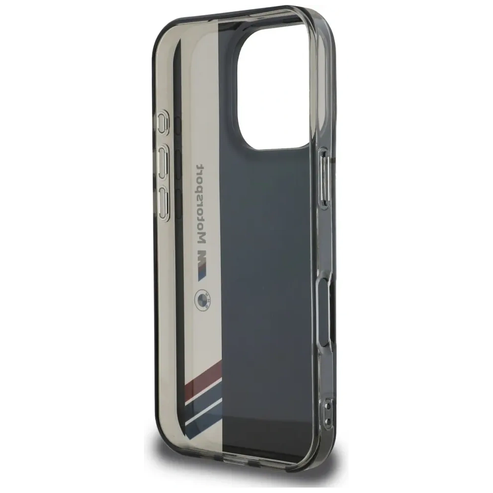 Etui BMW Motorsport IML Vertical Stripe do Apple iPhone 16 Pro Max czarny