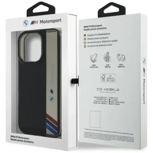 Kup Etui BMW Motorsport IML Vertical Stripe do Apple iPhone 16 Pro Max czarny - BMW812 - {ean13} - Sklep Home Screen