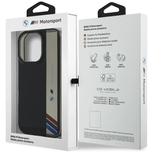 Kup BMW Motorsport IML Vertical Stripe Apple iPhone 16 Pro Max negru - BMW812 - {ean13} - Sklep Home Screen