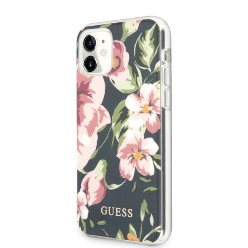 Kup Etui Guess GUHCN61IMLFL03 Apple iPhone 11 granatowy/navy N°3 Flower Collection - GUE475NAV - {ean13} - Sklep Home Screen