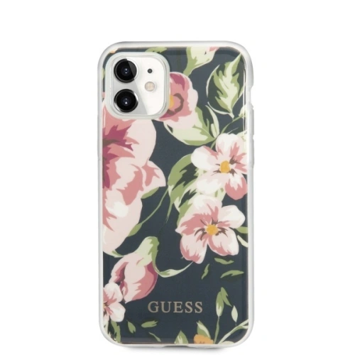 Kup Etui Guess GUHCN61IMLFL03 Apple iPhone 11 sötétkék N°3 Flower Collection - GUE475NAV - {ean13} - Sklep Home Screen
