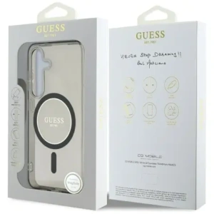 Kup Etui Guess Glitter Circle Classic Logo MagSafe do Samsung Galaxy S25 czarny - GUE4309 - {ean13} - Sklep Home Screen