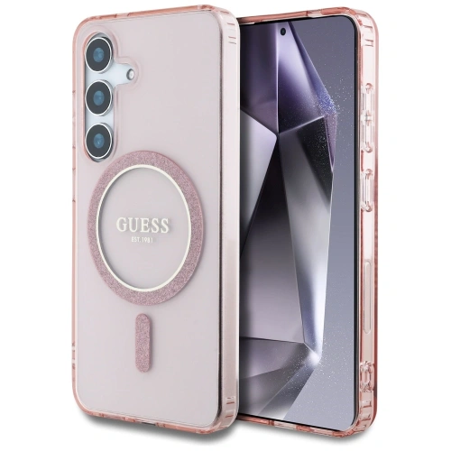Kup Guess Glitter Circle Classic Logo MagSafe Samsung Galaxy S25 roz - GUE4310 - {ean13} - Sklep Home Screen
