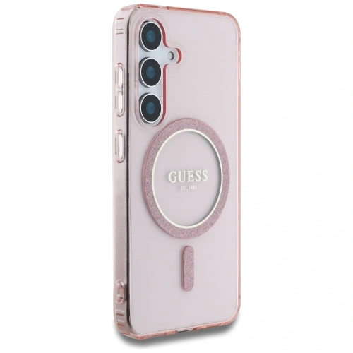 Kup Guess Glitter Circle Classic Logo MagSafe Samsung Galaxy S25 roz - GUE4310 - {ean13} - Sklep Home Screen