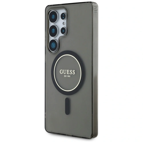 Kup Guess Glitter Circle Logo clasic MagSafe Samsung Galaxy S25 Ultra negru - GUE4311 - {ean13} - Sklep Home Screen