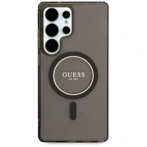 Kup Etui Guess Glitter Circle Classic Logo MagSafe do Samsung Galaxy S25 Ultra czarny - GUE4311 - {ean13} - Sklep Home Screen