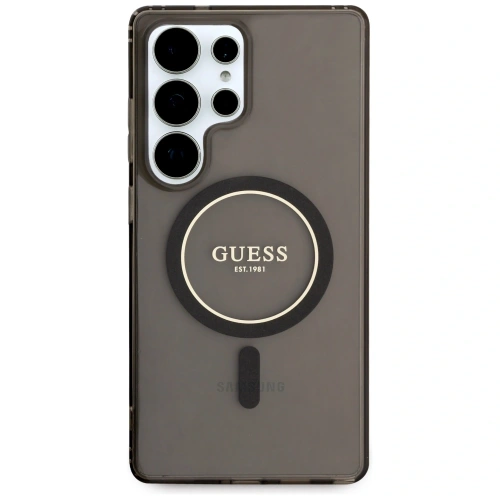 Kup Guess Glitter Circle Logo clasic MagSafe Samsung Galaxy S25 Ultra negru - GUE4311 - {ean13} - Sklep Home Screen