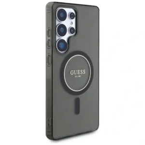 Kup Guess Glitter Circle Logo clasic MagSafe Samsung Galaxy S25 Ultra negru - GUE4311 - {ean13} - Sklep Home Screen