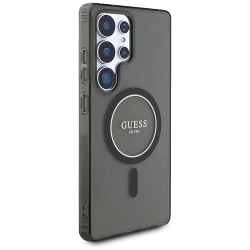 Kup Guess Glitter Circle Logo clasic MagSafe Samsung Galaxy S25 Ultra negru - GUE4311 - {ean13} - Sklep Home Screen