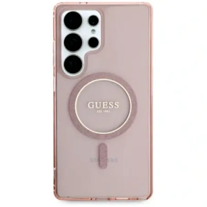 Kup Guess Glitter Circle Classic Logo MagSafe Samsung Galaxy S25 Ultra roz - GUE4312 - {ean13} - Sklep Home Screen