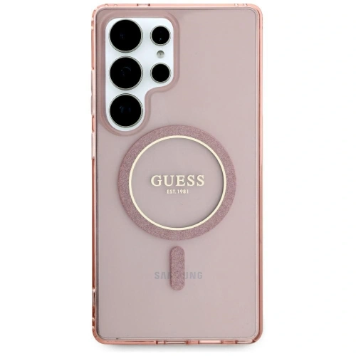 Kup Guess Glitter Circle Classic Logo MagSafe Samsung Galaxy S25 Ultra roz - GUE4312 - {ean13} - Sklep Home Screen