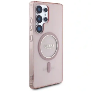 Kup Guess Glitter Circle Classic Logo MagSafe Samsung Galaxy S25 Ultra roz - GUE4312 - {ean13} - Sklep Home Screen