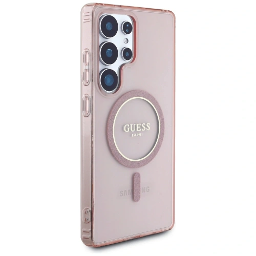 Kup Guess Glitter Circle Classic Logo MagSafe Samsung Galaxy S25 Ultra roz - GUE4312 - {ean13} - Sklep Home Screen
