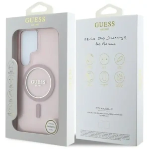 Kup Etui Guess Glitter Circle Classic Logo MagSafe do Samsung Galaxy S25 Ultra różowy - GUE4312 - {ean13} - Sklep Home Screen