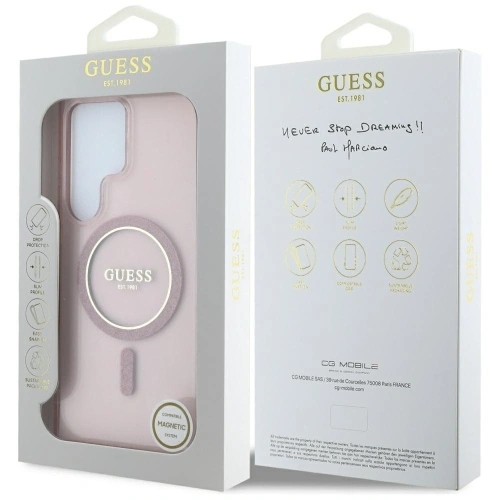 Kup Guess Glitter Circle Classic Logo MagSafe Samsung Galaxy S25 Ultra rózsaszín - GUE4312 - {ean13} - Sklep Home Screen