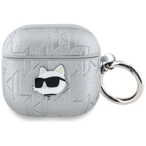 Kup Etui Karl Lagerfeld Monogram Choupette Head do Apple AirPods 4 srebrny - KLD21904 - {ean13} - Sklep Home Screen