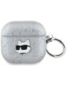 Karl Lagerfeld Monogram Choupette Head Apple AirPods 4 argintii