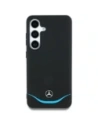 Kup Mercedes Curea din piele contrastantă albastră cu curbă orizontală MagSafe Samsung Galaxy S25 negru - MRS303 - {ean13} - Sklep Home Screen