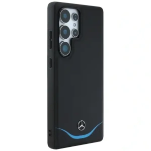 Mercedes Leather Contrasted Blue Horizontal Curve MagSafe Samsung Galaxy S25 Ultra black