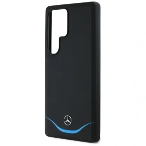 Mercedes Leather Contrasted Blue Horizontal Curve MagSafe Samsung Galaxy S25 Ultra black
