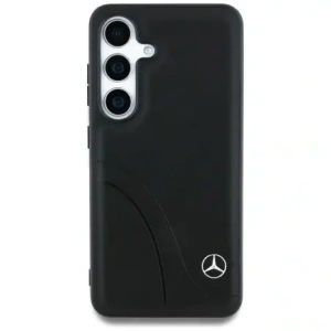 Buy Mercedes Leather Curved Stitches Samsung Galaxy S25 black - MRS305 - {ean13} - Home Screen Store Europe