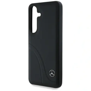 Buy Mercedes Leather Curved Stitches Samsung Galaxy S25 black - MRS305 - {ean13} - Home Screen Store Europe