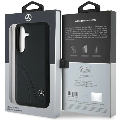 Kup Mercedes Cusături din piele curbate Samsung Galaxy S25 negru - MRS305 - {ean13} - Sklep Home Screen