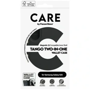 Buy CARE by PanzerGlass Feature Tango 2w1 Wallet Samsung Galaxy S25 black - PZG839 - {ean13} - Home Screen Store Europe