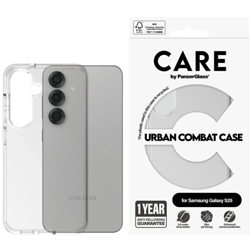 Kup Etui CARE by PanzerGlass Flagship Urban Combat do Samsung Galaxy S25 przezroczysty - PZG842 - {ean13} - Sklep Home Screen