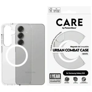 Kup Etui CARE od PanzerGlass Flagship Urban Combat White QI pro Samsung Galaxy S25 průhledné - PZG844 - {ean13} - Sklep Home Screen