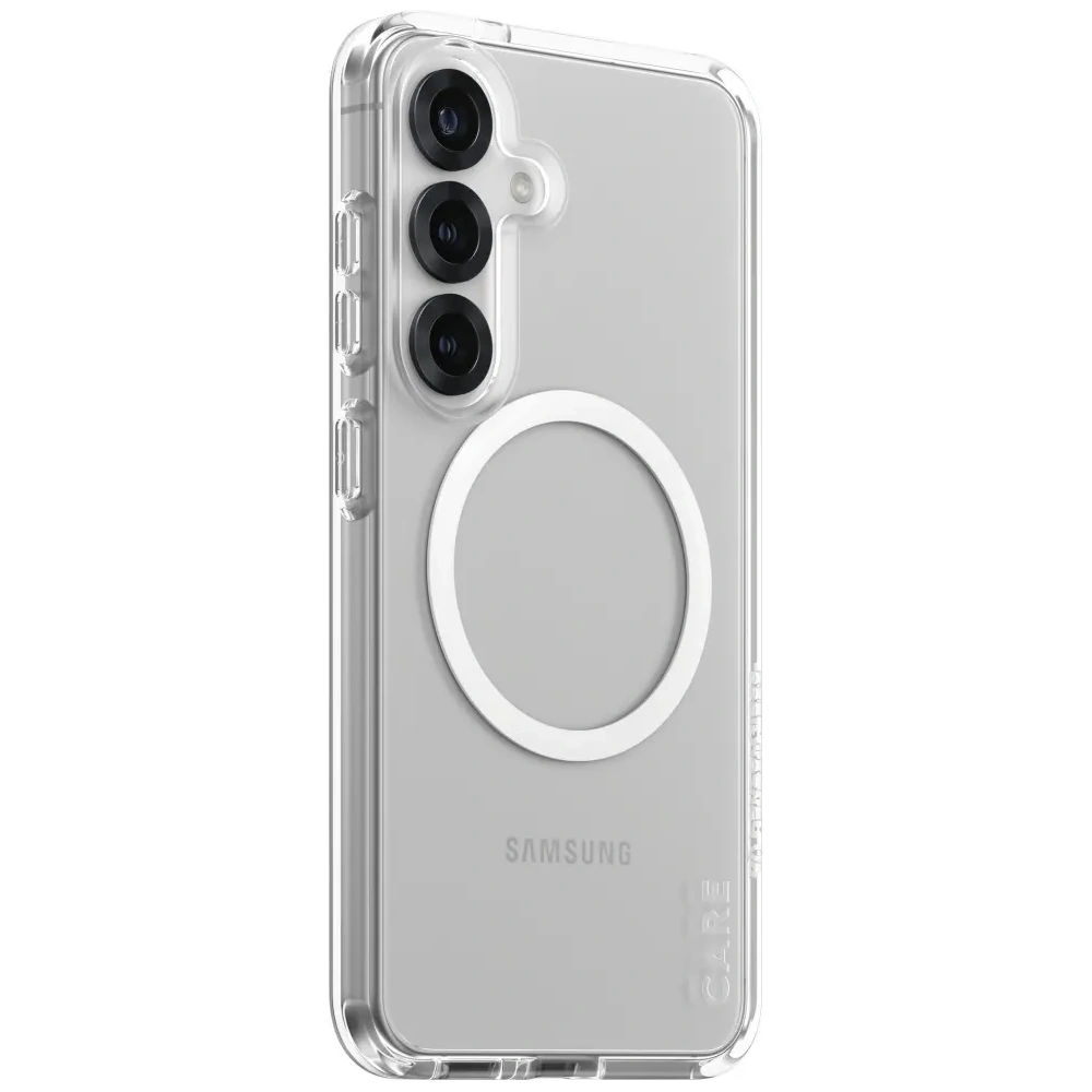 Etui CARE by PanzerGlass Flagship Urban Combat White QI do Samsung Galaxy S25 przezroczysty