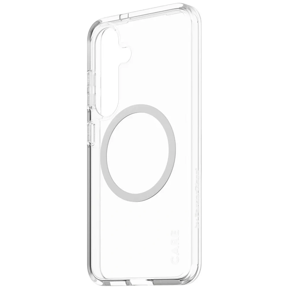 Etui CARE by PanzerGlass Flagship Urban Combat White QI do Samsung Galaxy S25 przezroczysty